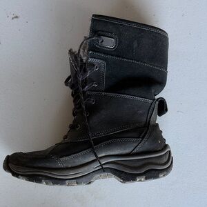 Clarks Black Women's Lace-Up Boots